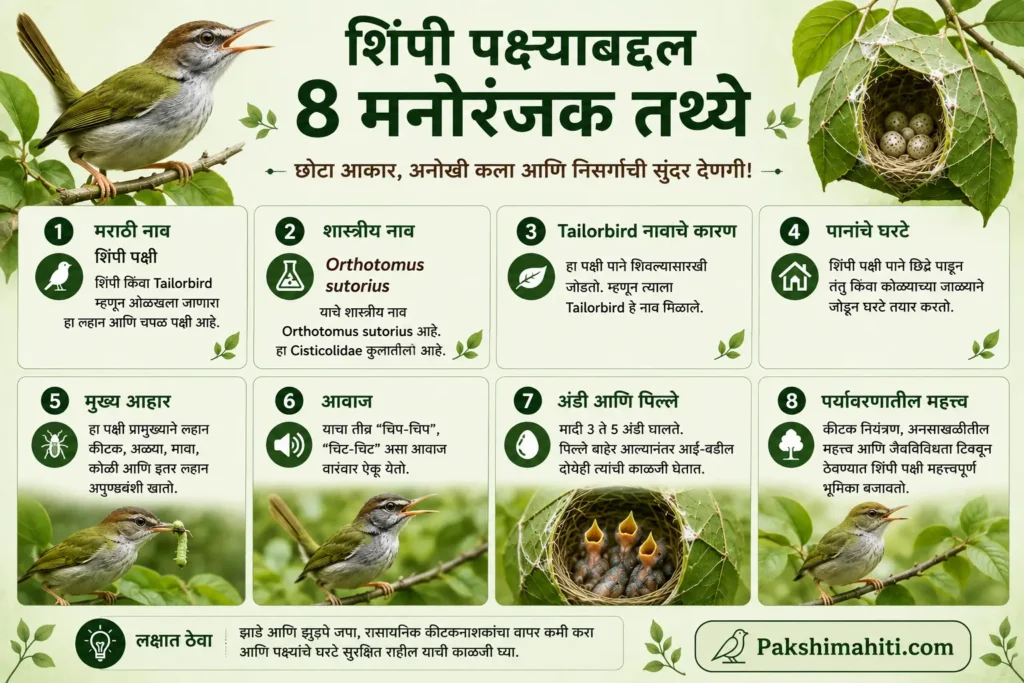शिंपी पक्ष्याबद्दल 10 मनोरंजक तथ्ये