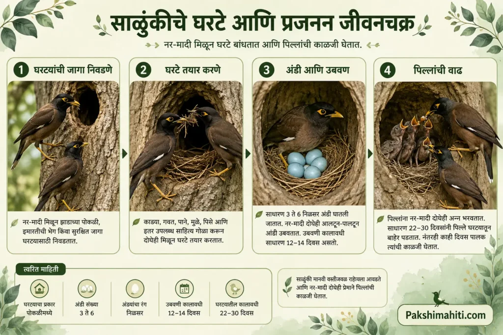 साळुंकीची प्रजनन प्रक्रिया